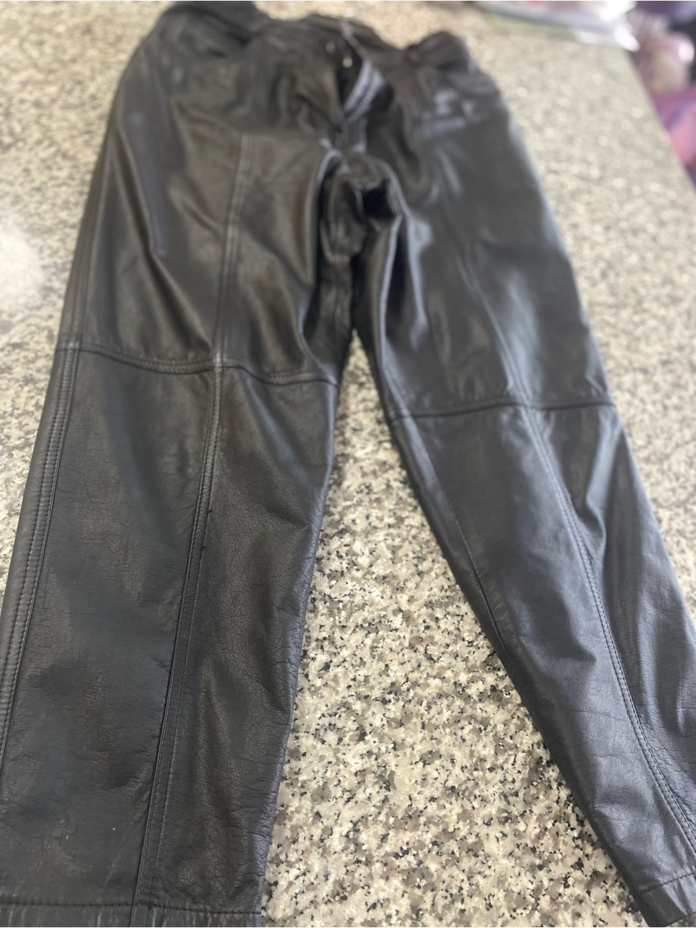 Together Black Leather Shell Jacket with Branded Label